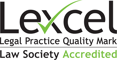 The law society's national law management quality mark, lexcel logo.